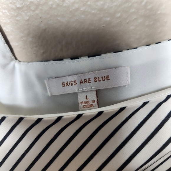 Skies are Blue Leopard Stripe Mixed Print Camisole-Size L - Picture 2 of 6